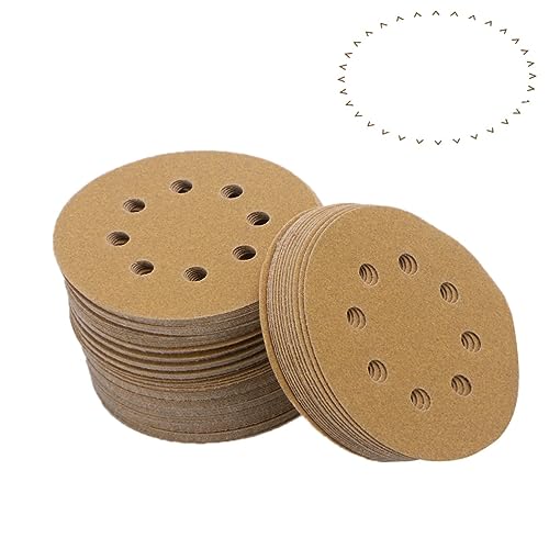 Veemoon 100Stücke Pack Klettschleifscheiben mit Löchern Körnung Staubfreies Schleifpapier für Metallbearbeitung für Dekoration Veemoon 100Stücke Pack Klettschleifscheiben mit Löchern Körnung Staubfreies Schleifpapier für Metallbearbeitung für Dekoration von Veemoon