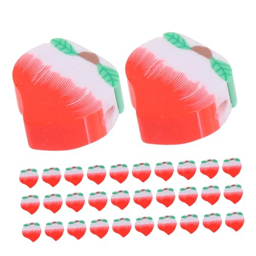 Veemoon 100Stücke Pfirsichförmige Polymer Perlen Fruchtige DIY Bastelperlen Für Armbänder Halsketten Und Ohrringe Abstandsperlen Für Charmante Schmuckherstellung von Veemoon
