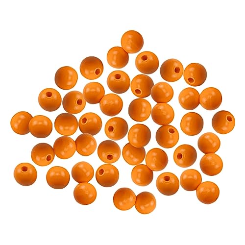 Veemoon 100Stücke Runde Holzperlen für DIY Schmuck Naturholz Perlen zum Auffädeln Bastelperlen für Armbänder und Handwerksprojekte Leuchtenden Farben und Langlebigem von Veemoon