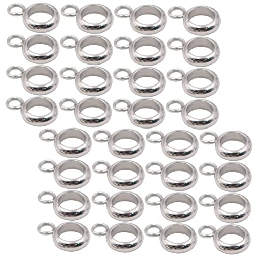 Veemoon 100Stücke Teiliges Kautionsperlen Rundelle Spacer Perlen für DIY Armbänder und Schlüsselanhänger Glänzende Metallperlen für Schmuckherstellung von Veemoon