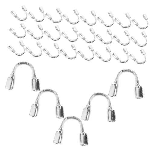 Veemoon 100Stücke U Form Clips Schmuckzubehör für DIY Armbänder und Robust und Langlebig für Schmuckreparatur und Projekte Handwerksmaterialien Silberfarbe von Veemoon