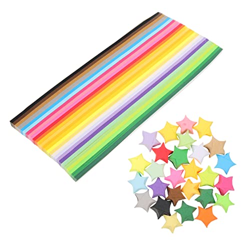 Veemoon 1030Blätter Origami Papier DIY Faltpapier Für Party Sternstreifen Farben Handarbeitspapier Für Bastelprojekte Und Origami Falten von Veemoon