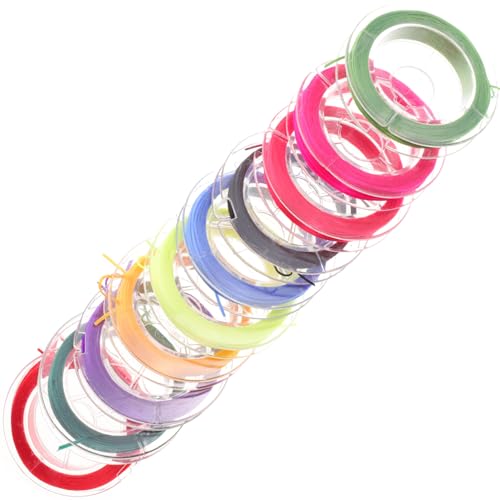 Veemoon 10Rollen DIY Perlenfaden Elastische Schnur für Armbänder für Schmuckherstellung und DIY Projekte von Veemoon