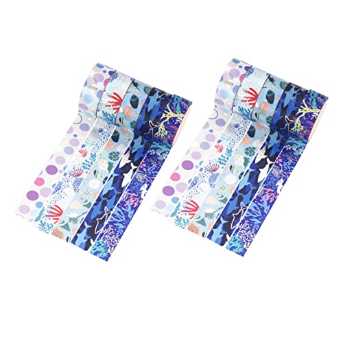 Veemoon 10Rollen Stil Washi Tape Dekoratives Klebeband für Scrapbooking Geschenkverpackung und Urlaubsdekoration Selbstklebend mit Einzigartigen Mustern und Leuchtenden Farben von Veemoon