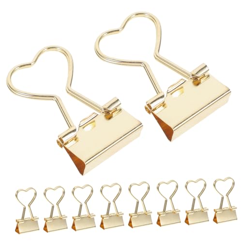 Veemoon 10Stücke Bunte Binder Clips Kleine Metallklammern Organisieren von Dokumenten Büroklammern für Büro und Zuhause Vielseitig Einsetzbare Binder Clips für Notizen von Veemoon