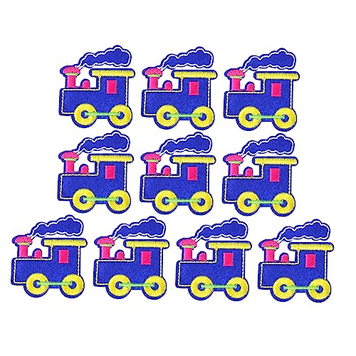 Veemoon 10 Stück Cartoon Zug Stoff Patches Entzückende Stickerei Aufnäher für Kleidung Waschen Selbstgemacht Reparatur für Taschen Kleider und Hüte von Veemoon