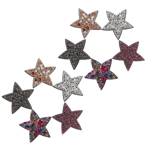 Veemoon 10Stücke Dekorative Strass Patches Sternform Aufbügelbare Kleiderflicken Für DIY Dekoration Blumenmuster Und Kleidung Taschen Veemoon 10Stücke Dekorative Strass Patches Sternform Aufbügelbare Kleiderflicken Für DIY Dekoration Blumenmuster Und Kleidung Taschen von Veemoon