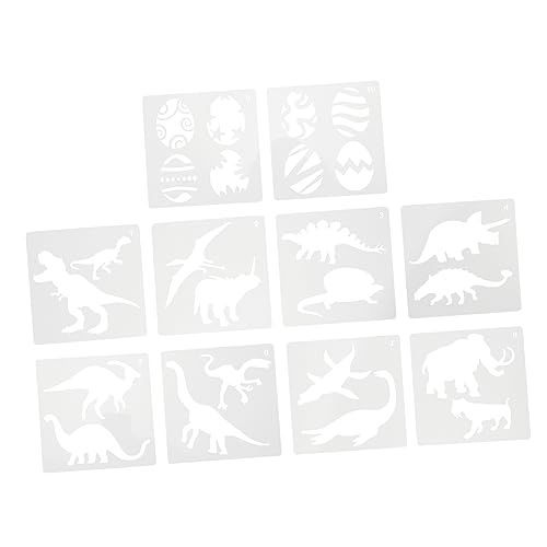 Veemoon 10Stücke Dinosaurier Schablonen Wiederverwendbare Kunstschablonen Für DIY Projekte Tierthema Malvorlagen Für Erwachsene Und Basteln Veemoon 10Stücke Dinosaurier Schablonen Wiederverwendbare Kunstschablonen Für DIY Projekte Tierthema Malvorlagen Für Erwachsene Und Basteln von Veemoon