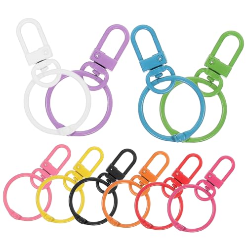 Veemoon 10Stücke Drehbare Schnallenringe Vielseitige Schlüsselanhänger für DIY Rotierende Clips für Taschen und Geldbörsen Langlebig und Leicht für Bastelprojekte Veemoon 10Stücke Drehbare Schnallenringe Vielseitige Schlüsselanhänger für DIY Rotierende Clips für Taschen und Geldbörsen Langlebig und Leicht für Bastelprojekte von Veemoon
