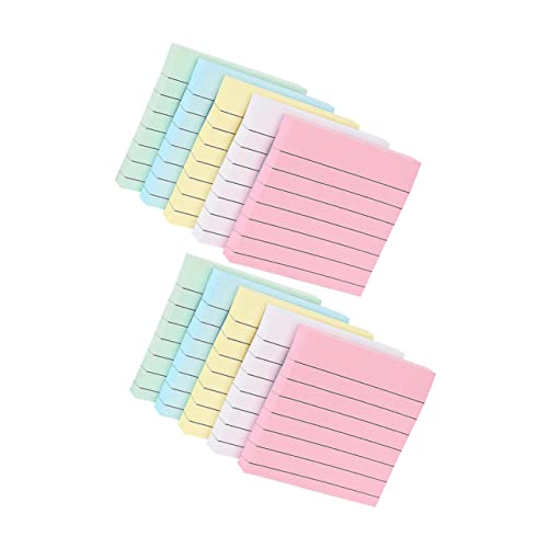 Veemoon 10Stücke Klebrige Notizzettel Selbstklebende Memo Pads Haftnotizen für Büro Schule und Zuhause Starke Haftung Einfach von Veemoon