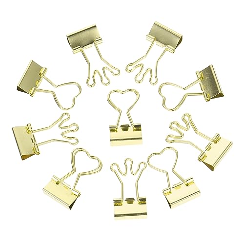 Veemoon 10Stücke Kleine Binder Clips und Kronenform Büroklammern für Dokumente Notizen und Papiere Robust und Rostfrei Bürobedarf für Lehrer von Veemoon