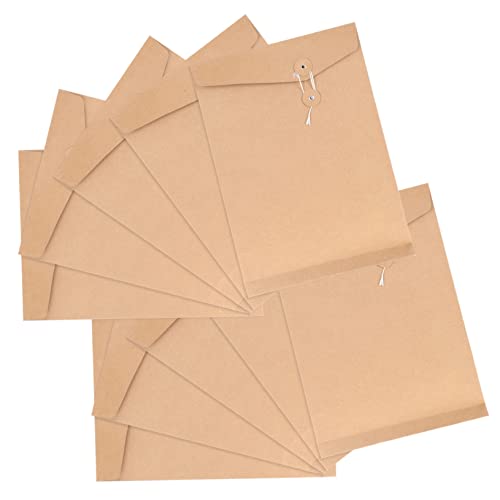 Veemoon 10Stücke Kraftpapier Dokumentenumschläge mit Kordelverschluss Aktenordner für Büro Schule und Zuhause Praktischer Dokumenten Organizer für Wichtige Unterlagen und Formulare Veemoon 10Stücke Kraftpapier Dokumentenumschläge mit Kordelverschluss Aktenordner für Büro Schule und Zuhause Praktischer Dokumenten Organizer für Wichtige Unterlagen und Formulare von Veemoon