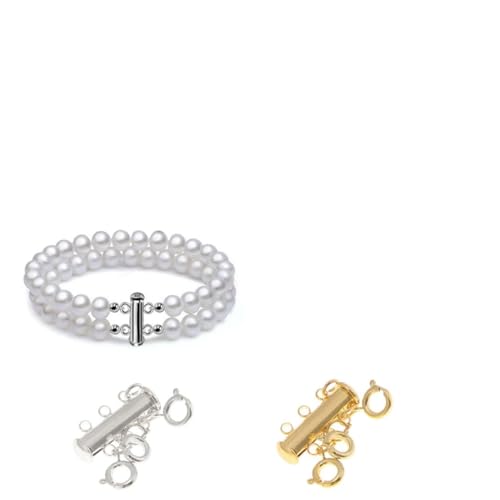 Veemoon 10Stücke Magnetische Rohrverriegelungen für Schmuckzubehör und Silber für Mehrsträngige und Armbänder Verhindert Verwicklungen Beim von Veemoon