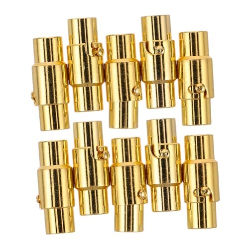 Veemoon 10Stücke Magnetische Seilschnallenverschlüsse Für Schmuckherstellung DIY Armband Und Halsketten Anschlüsse Goldene Magnetverschlüsse Für Schmuckverbinder von Veemoon