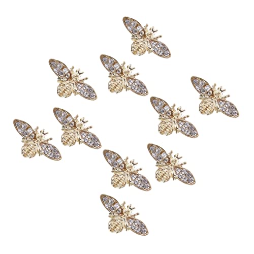 Veemoon 10Stücke Retro Bienen Nagelschmuck aus Legierung Nagel für Maniküre und DIY Nail Art Vielseitig für Gesichts und Körperdekorationen von Veemoon