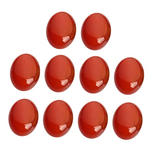 Veemoon 10Stücke Rote Steinkabochons für Schmuck DIY Zubehör Ovales Design mit Flacher Basis für Ringe Ohrringe und Mehr Dekorationen Veemoon 10Stücke Rote Steinkabochons für Schmuck DIY Zubehör Ovales Design mit Flacher Basis für Ringe Ohrringe und Mehr Dekorationen von Veemoon