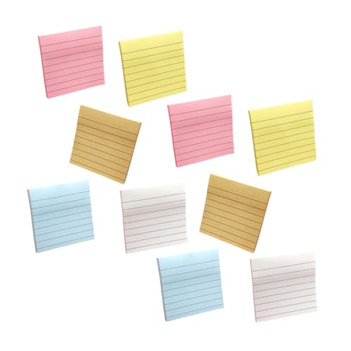 Veemoon 10Stücke Selbstklebende Memo Aufkleber Pastellfarben Verschiedene Designs Praktische Notizen für Büro und Schule für Erinnerungen und Planung Veemoon 10Stücke Selbstklebende Memo Aufkleber Pastellfarben Verschiedene Designs Praktische Notizen für Büro und Schule für Erinnerungen und Planung von Veemoon