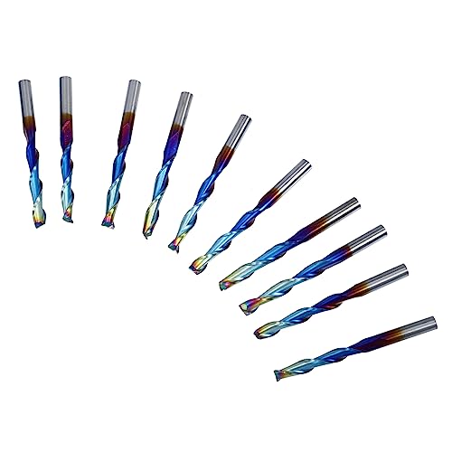 Veemoon 10Stücke Teiliges Cnc Fräser Bits aus Wolframstahl Kugelnase Spiralfräse für Hochwertige Schneidleistung Einfach zu Installieren Vielseitig von Veemoon