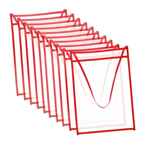Veemoon 10Stücke Teiliges Transparente Dokumententaschen Hängende Datei Organizer mit Trocken Abwischbarem Design für Schule Büro und Zuhause Langlebig und Benutzerfreundlich von Veemoon