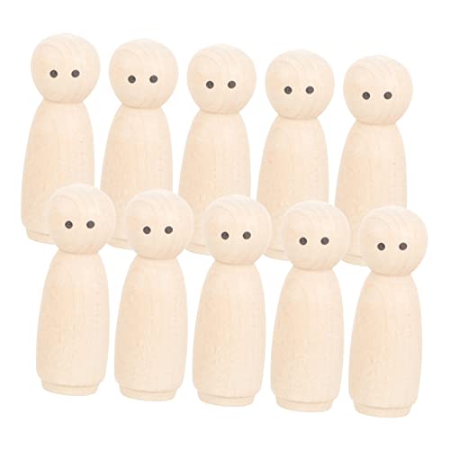 Veemoon 10Stücke Unbemalte Holzfiguren DIY Holzpuppen für Bastelmaterialien für Party und Wohnungsdekoration Schützende Oberfläche für Sicheres Veemoon 10Stücke Unbemalte Holzfiguren DIY Holzpuppen für Bastelmaterialien für Party und Wohnungsdekoration Schützende Oberfläche für Sicheres von Veemoon