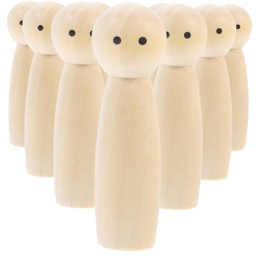 Veemoon 10Stücke Unfertige Holzpuppen zum Bemalen DIY Holzhandwerk für Bastelideen für Heimdekoration Handgefertigte Puppen für Fantasie und Spielzeuggestaltung Veemoon 10Stücke Unfertige Holzpuppen zum Bemalen DIY Holzhandwerk für Bastelideen für Heimdekoration Handgefertigte Puppen für Fantasie und Spielzeuggestaltung von Veemoon