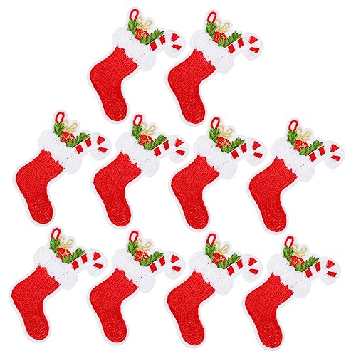 Veemoon 10Stücke Weihnachtliche Eisen Patches Schneemann Schneeflocken Aufnäher für DIY Handwerk Reparatur Dekorative Stoffapplikationen für Kleidung Weihnachtsgeschenke von Veemoon