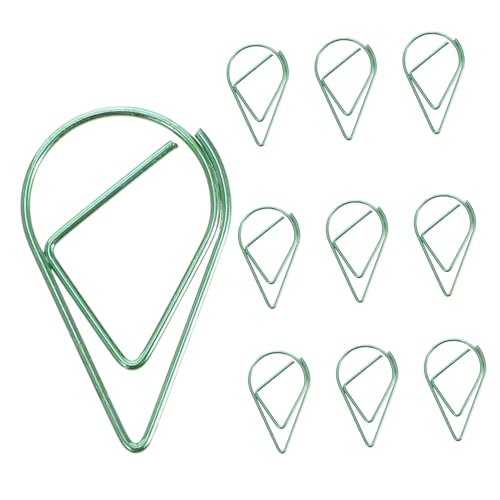 Veemoon 10Stücke Wunderschöne Wassertröpfchen Büroklammern Teiliges aus Kreativen Geformten Metallclips für Notizen Fotos und Memos Schreibtischzubehör für Büro und Schule von Veemoon