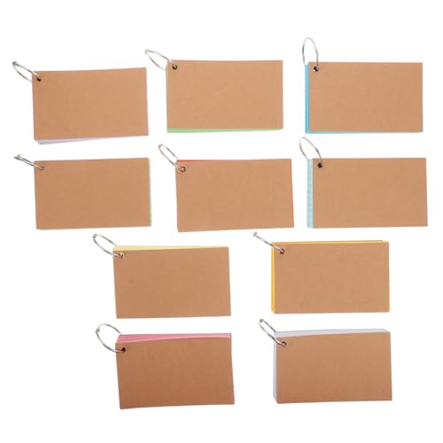 Veemoon 10pcs Paper Cover Karteikarten Doppelseitig Gefüttertes Drucken Von Karteikarten Portable Words Karten Mit Ringen Für Studienarbeitsbesprechungen Veemoon 10pcs Paper Cover Karteikarten Doppelseitig Gefüttertes Drucken Von Karteikarten Portable Words Karten Mit Ringen Für Studienarbeitsbesprechungen von Veemoon
