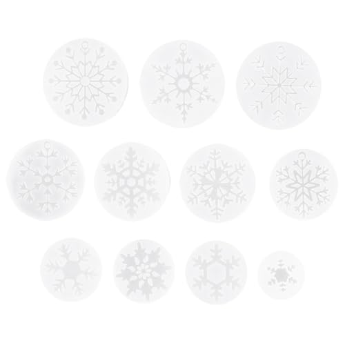 Veemoon 11 Stück Teiliges Silikon Schneeflockenform Flexible DIY Silikonform für Epoxidharz Schmuck Wiederverwendbar Leicht zu Reinigen für Handgemachte Anhänger und Dekorationen Veemoon 11 Stück Teiliges Silikon Schneeflockenform Flexible DIY Silikonform für Epoxidharz Schmuck Wiederverwendbar Leicht zu Reinigen für Handgemachte Anhänger und Dekorationen von Veemoon