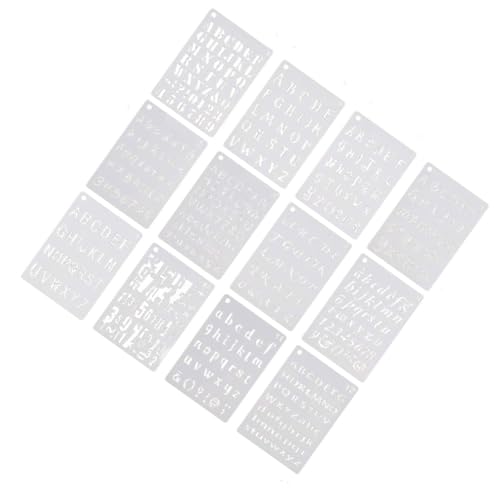 Veemoon 12 Blatt Teiliges Zeichenschablonen aus Wasserdichtem Pet Wiederverwendbare DIY Buchstaben Zahlen Schablonen für Malerei Leicht und Langlebig für Kreative Lernaktivitäten Veemoon 12 Blatt Teiliges Zeichenschablonen aus Wasserdichtem Pet Wiederverwendbare DIY Buchstaben Zahlen Schablonen für Malerei Leicht und Langlebig für Kreative Lernaktivitäten von Veemoon