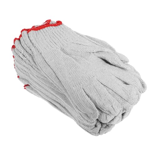 Veemoon 12 Paar Handschuhe Baumwollgarn Beige von Veemoon