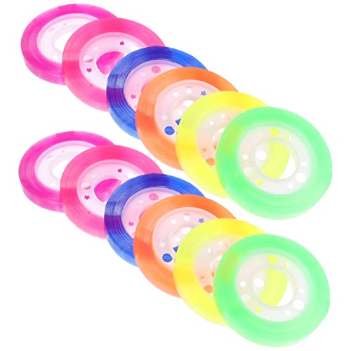 Veemoon 12 Rollen Farbiges - Transparentes Klebeband in Regenbogenfarben – Vielseitiges Abdeckband Für Geschenkverpackungen - Bastelprojekte Und Reparaturen – Ideal Für Kreative Studenten von Veemoon