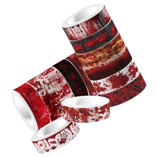 Veemoon 12 Rollen Halloween Washi Tape mit Blutigen Motiven Transparentes Diy Klebeband für Scrapbooking Handarbeiten Abreißbar Haftet Glatten Oberflächen Kreative Bastel Dekoration Veemoon 12 Rollen Halloween Washi Tape mit Blutigen Motiven Transparentes Diy Klebeband für Scrapbooking Handarbeiten Abreißbar Haftet Glatten Oberflächen Kreative Bastel Dekoration von Veemoon