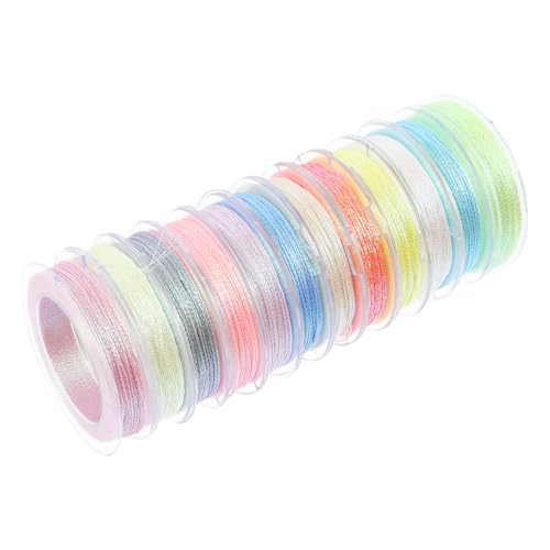 Veemoon 12 Rollen Luminous Stickgarn Leuchtendes Nähgarn Farben Vielseitig Einsetzbar für DIY Quilten Sticken und Dekoration für Kreative Bastelprojekte Veemoon 12 Rollen Luminous Stickgarn Leuchtendes Nähgarn Farben Vielseitig Einsetzbar für DIY Quilten Sticken und Dekoration für Kreative Bastelprojekte von Veemoon