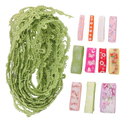 Veemoon 12 Rollen Teiliges Mehrfarbiges Polyester Satinband mit Blumenmuster Vielseitiges Geschenkband zum Basteln Zuschneidbar Langlebig und Waschbar für DIY Dekoration und von Veemoon