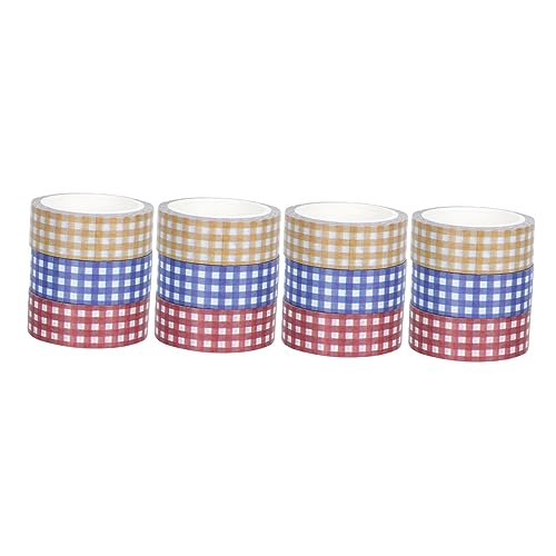 Veemoon 12 Rollen Vintage Grid Pattern Washi Tape DIY Dekorative Klebebänder für Scrapbooking Tagebuch Geschenkverpackung Rot Blau Gelb Veemoon 12 Rollen Vintage Grid Pattern Washi Tape DIY Dekorative Klebebänder für Scrapbooking Tagebuch Geschenkverpackung Rot Blau Gelb von Veemoon