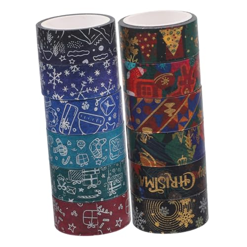 Veemoon 12 Rollen Weihnachts Washi Tape Selbstklebend Dekoratives Klebeband mit Gold und Silberfolie für DIY Basteln Scrapbooking Geschenkverpackung Veemoon 12 Rollen Weihnachts Washi Tape Selbstklebend Dekoratives Klebeband mit Gold und Silberfolie für DIY Basteln Scrapbooking Geschenkverpackung von Veemoon