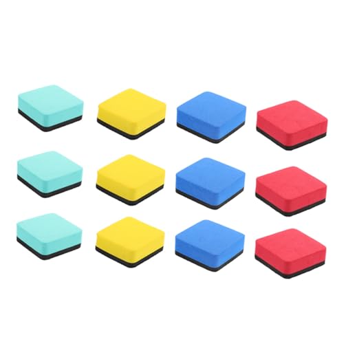 Veemoon 12 Stck. Whiteboard-Radierer trockener Tafelwischer Radiergummis groß Planke klein whiteboardreiniger whiteboard zubehör tragbare Whiteboard-Löscher Tafelwischer Radiergummi Eva von Veemoon