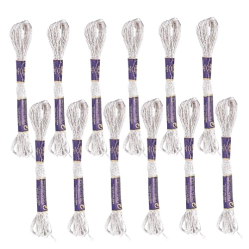 Veemoon 12 Stück 8 12 Metalldrähte Für Stichstickerei Twist Craft Sewing Metallic Stickgarn Hand Metallic Needlework Thread Threads Metallic Floss Embroidery Thick Supplies Silber Veemoon 12 Stück 8 12 Metalldrähte Für Stichstickerei Twist Craft Sewing Metallic Stickgarn Hand Metallic Needlework Thread Threads Metallic Floss Embroidery Thick Supplies Silber von Veemoon