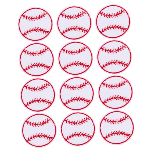 Veemoon 12 Stück Aufnäher Zum Aufbügeln Auf Hüte Stickereien Baseball Patches Für Kleidung Baseball Applikation Für Jacken Taschen Hüte Dekorative Reparatur von Veemoon