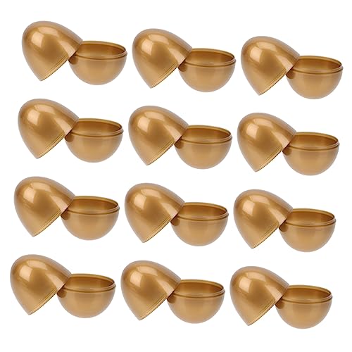Veemoon 12 Stück Befüllbare Kunststoff-Ostereier in Gold – Leere Eier Zum Selbstbefüllen Für Ostern – Perfekt Für Strumpf-Stuffer Leckereien Und Kreative Ostereier Dekoration Veemoon 12 Stück Befüllbare Kunststoff-Ostereier in Gold – Leere Eier Zum Selbstbefüllen Für Ostern – Perfekt Für Strumpf-Stuffer Leckereien Und Kreative Ostereier Dekoration von Veemoon
