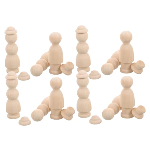 Veemoon 12 Stück DIY Holzfiguren Zum Bemalen – Kreative Holzkegel Mit Hut Für Bastelprojekte - Graffiti Und Puppen – Perfekte Spielfiguren Für Handwerk Und Weihnachtsgeschenke Veemoon 12 Stück DIY Holzfiguren Zum Bemalen – Kreative Holzkegel Mit Hut Für Bastelprojekte - Graffiti Und Puppen – Perfekte Spielfiguren Für Handwerk Und Weihnachtsgeschenke von Veemoon