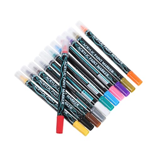 Veemoon 12 Stück Dual Tip Acrylfarben Stifte Wasserdichte Malstifte für Holz Keramik Diy Kunstprojekte Vielseitige Farboptionen für Erwachsene Veemoon 12 Stück Dual Tip Acrylfarben Stifte Wasserdichte Malstifte für Holz Keramik Diy Kunstprojekte Vielseitige Farboptionen für Erwachsene von Veemoon