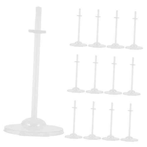 Veemoon 12 Stück Figurenständer Puppenständer Puppenstützrahmen Puppenhalterständer Actionfigurenständer Puppenständer Actionfigurenhalter Puppenständer Kunststoff Transparent von Veemoon