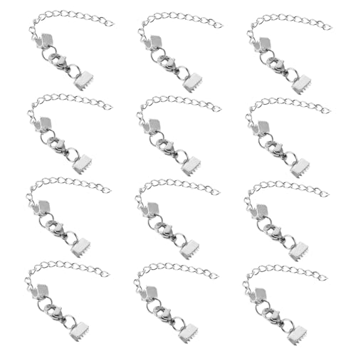 Veemoon 12 Stück Halskettenverbindungsverbesserungszubehör Zubehör Zur Schmuckherstellung Choker Machen Erkenntnisse Bandenden Crimpen Quetschcrimpenden Rostfreier Stahl Silber Veemoon 12 Stück Halskettenverbindungsverbesserungszubehör Zubehör Zur Schmuckherstellung Choker Machen Erkenntnisse Bandenden Crimpen Quetschcrimpenden Rostfreier Stahl Silber von Veemoon