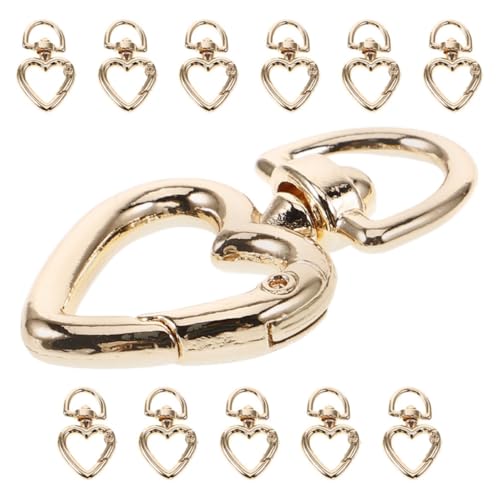 Veemoon 12 Stück Herzförmige Karabiner Clips Spring Buckle für DIY Taschen Schlüsselringe und Süße Accessoires für Bastelprojekte und Kreative Ideen Veemoon 12 Stück Herzförmige Karabiner Clips Spring Buckle für DIY Taschen Schlüsselringe und Süße Accessoires für Bastelprojekte und Kreative Ideen von Veemoon
