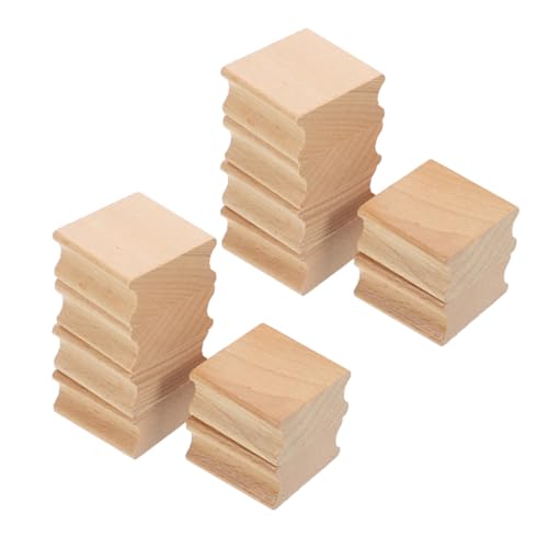 Veemoon 12 Stück Holzsiegel Scrapbooking Holzstempel Bastelwerkzeug Stempel Für Scrapbooking Handbuch Stempelschnitzerei Quadratisches Holzsiegel Holzstempel Scrapbooking von Veemoon