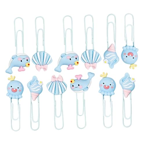 Veemoon 12 Stück Marine Animal Paper Clip Tierbuchmarker Lesezeichen Für Mädchen Büroklammern in Fischform Lesezeichen Für Büroklammern Für Zu Hause Buchmarkierungen Pvc Veemoon 12 Stück Marine Animal Paper Clip Tierbuchmarker Lesezeichen Für Mädchen Büroklammern in Fischform Lesezeichen Für Büroklammern Für Zu Hause Buchmarkierungen Pvc von Veemoon