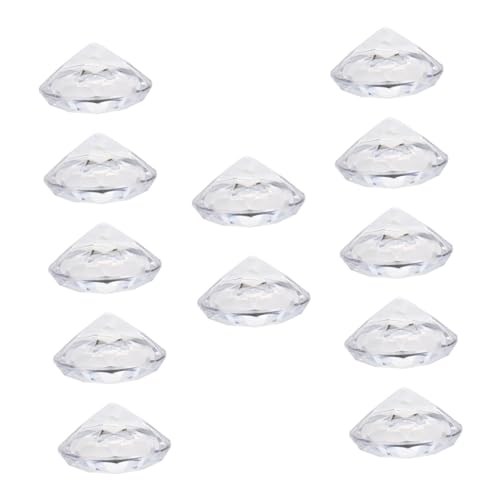 Veemoon 12 Stück Memo Clips Transparente Kartenhalter für Notizen Fotos und Platzkarten Elegante Tischdekoration mit Diamantförmiger Basis für Hochzeiten und Veranstaltungen von Veemoon