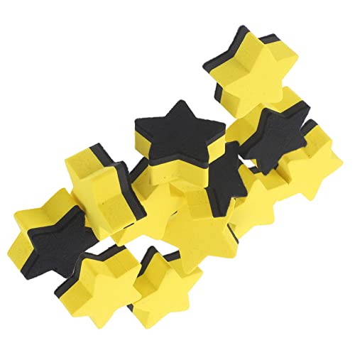 Veemoon 12 Stück Pentagramm-radiergummi Trockener Radiergummi Mini-radierer Mini-whiteboard-radierer Für Leichte Whiteboard-radierer Magnetische Whiteboard-trockenlöscher Filzstoff Yellow von Veemoon